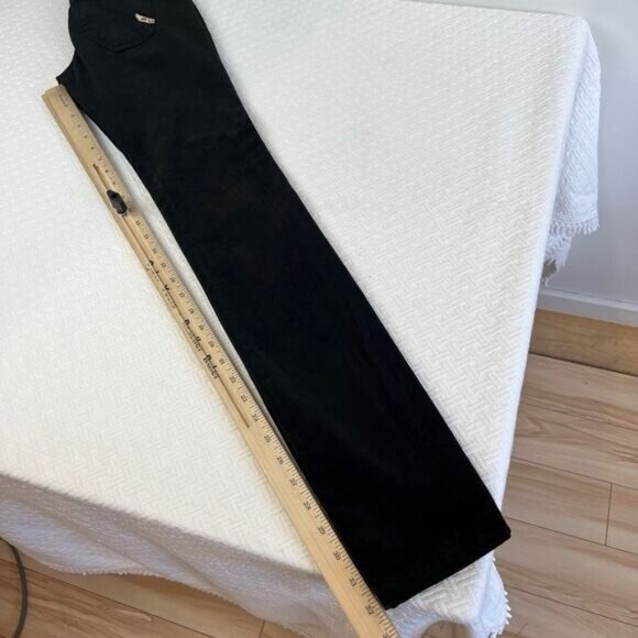 Brand New Parasuco Womens 25 Black Velvet Sofia Fit Mid Low Rise y2k Jeans - Picture 14 of 15